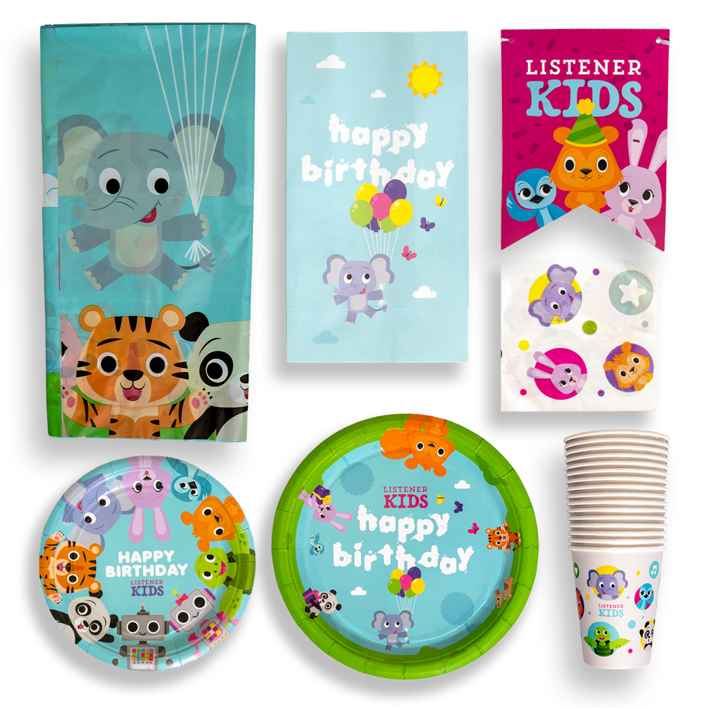 Listener Kids Birthday Party Supply Set