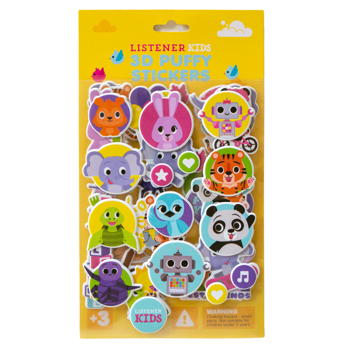 STICKER PACK: 3D Puffy Sticker Sheets – Listener Kids