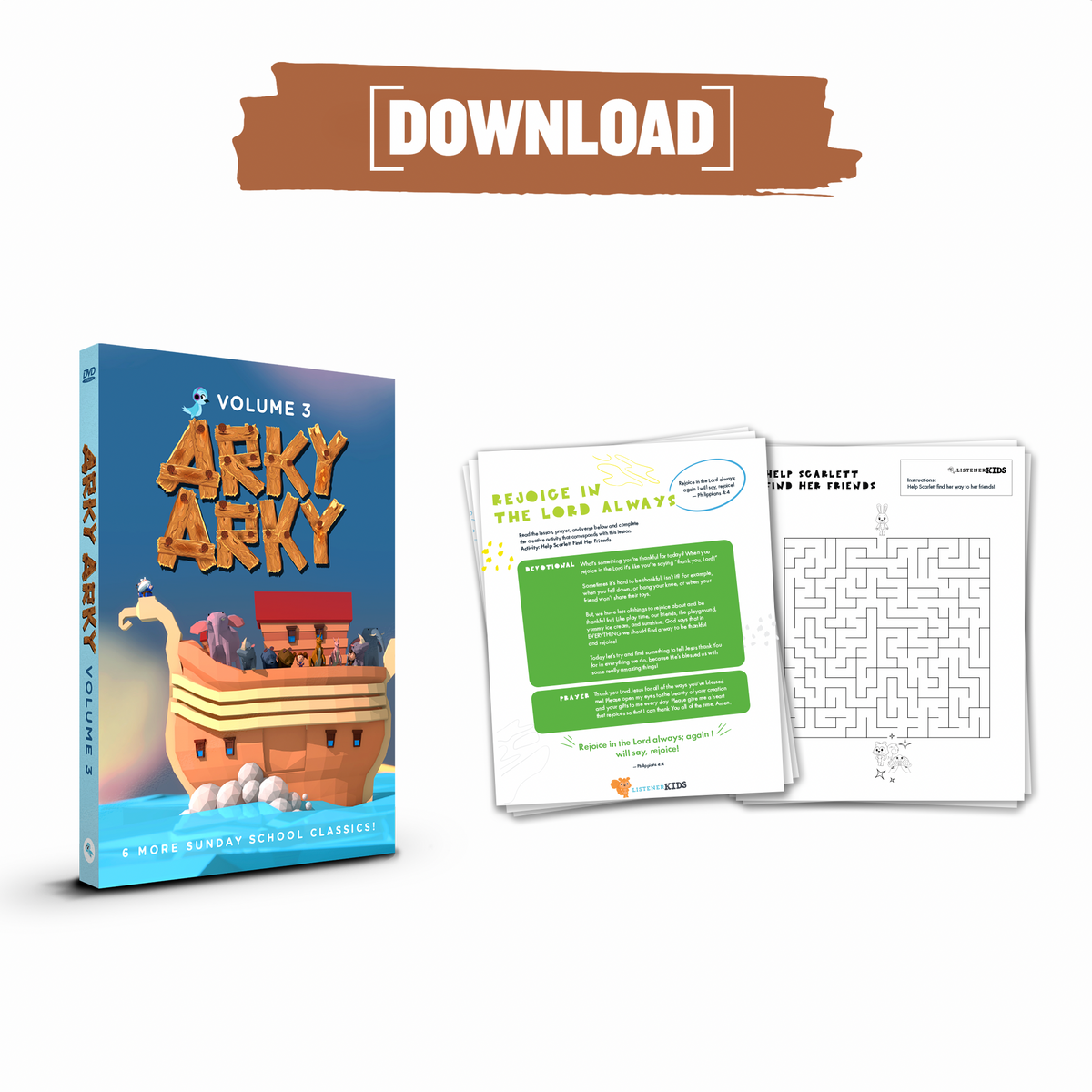 Premium Download: [Vol 3] Arky Arky Videos + Bible Studies